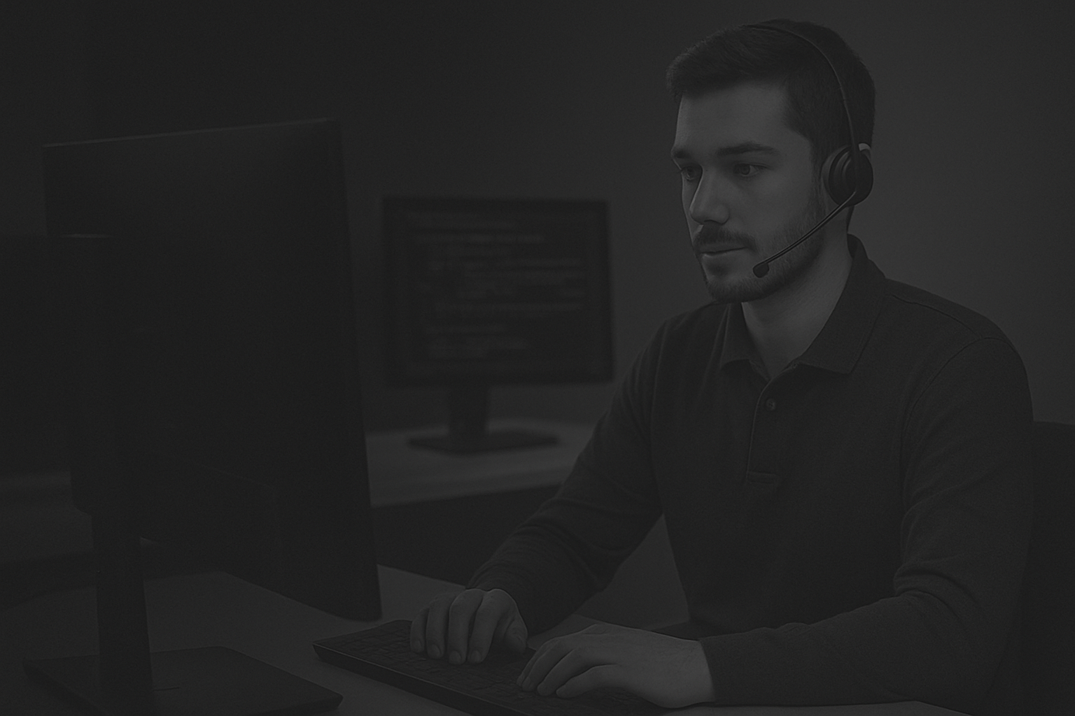 TechUp engineer monitoring application performance on laptop