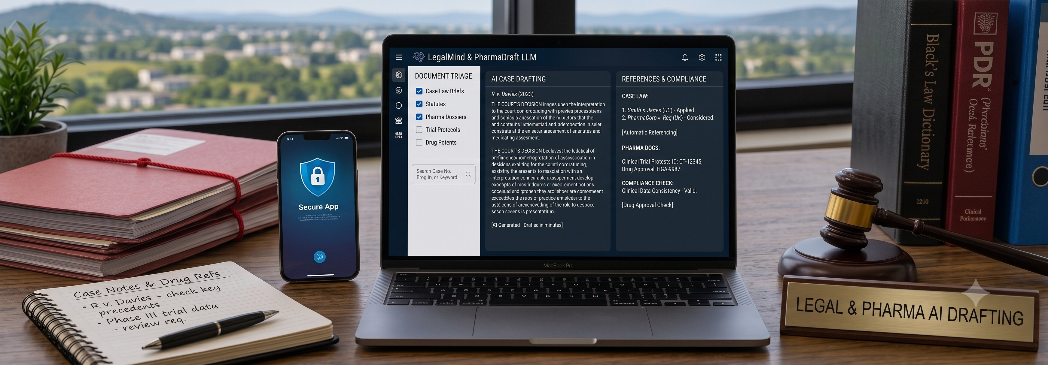 LegalMind & PharmaDraft Mockup