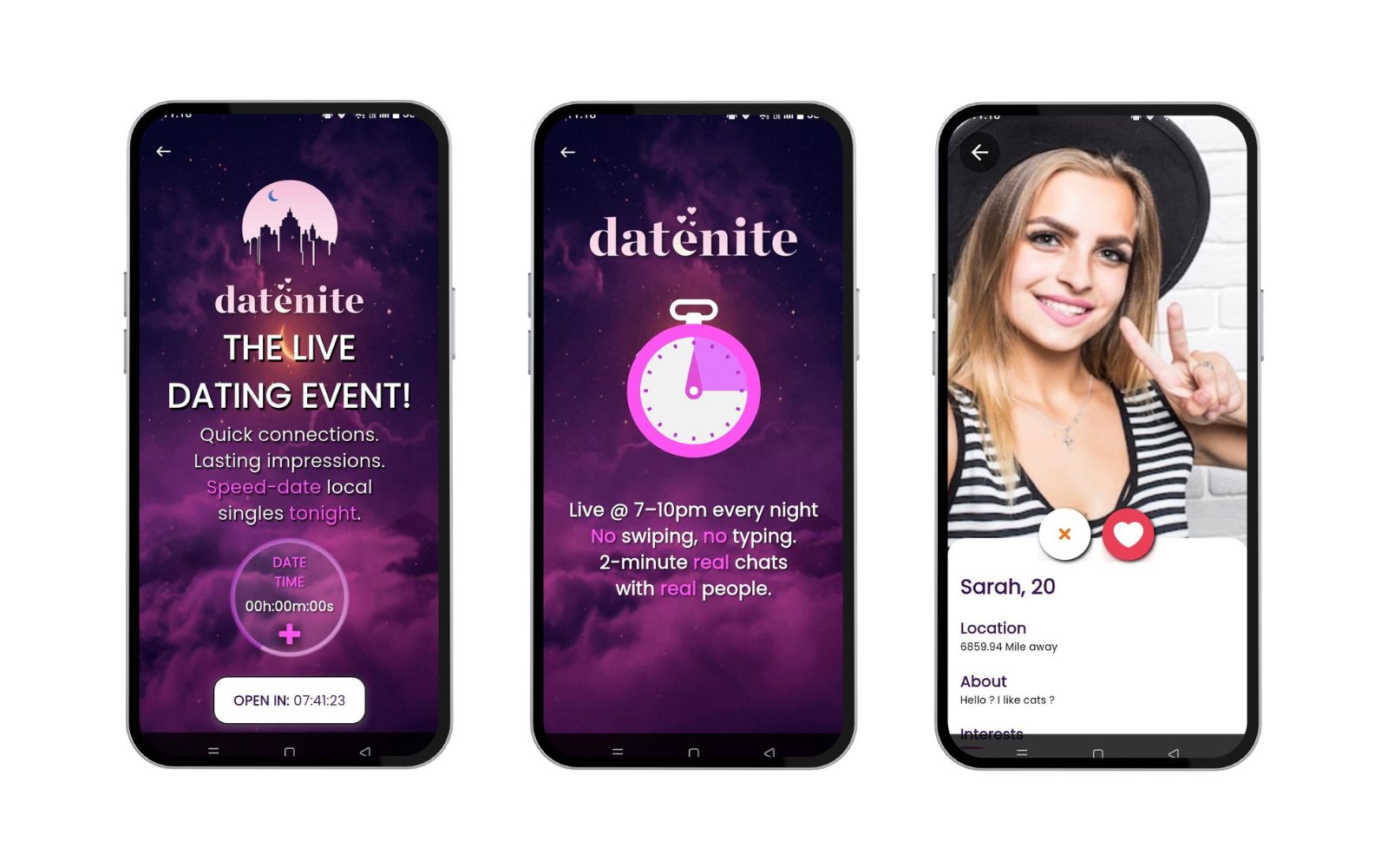 DateNite Social Networking / Dating – United Kingdom project portfolio by TechupR