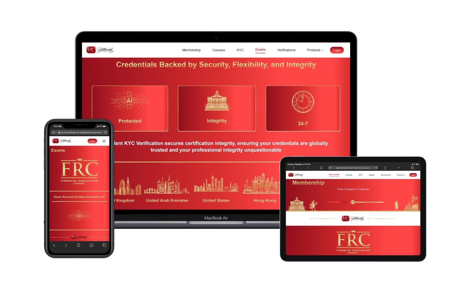 Financial Regulation Courses (FRC) Education / Financial Services project portfolio by TechupR