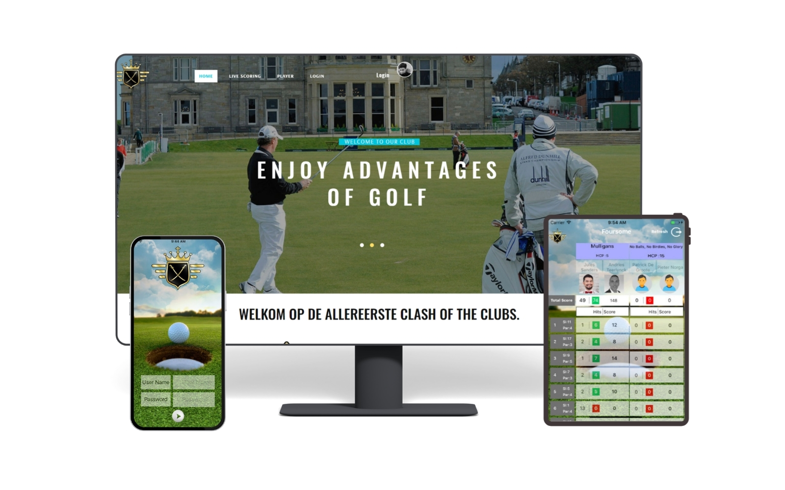 Golf Mobile App Sports project portfolio by TechupR