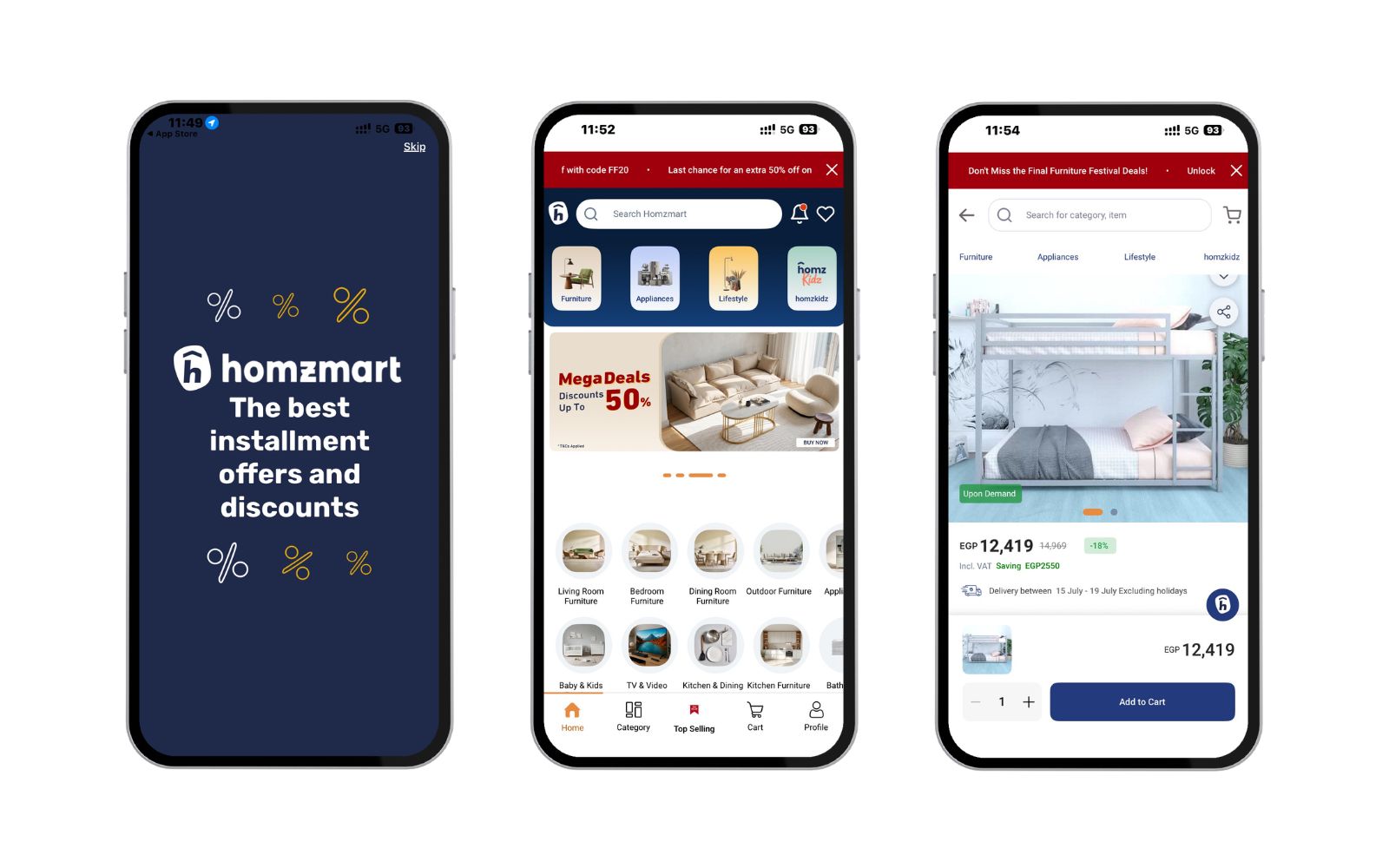 Homzmart E-Commerce / Home & Living project portfolio by TechupR